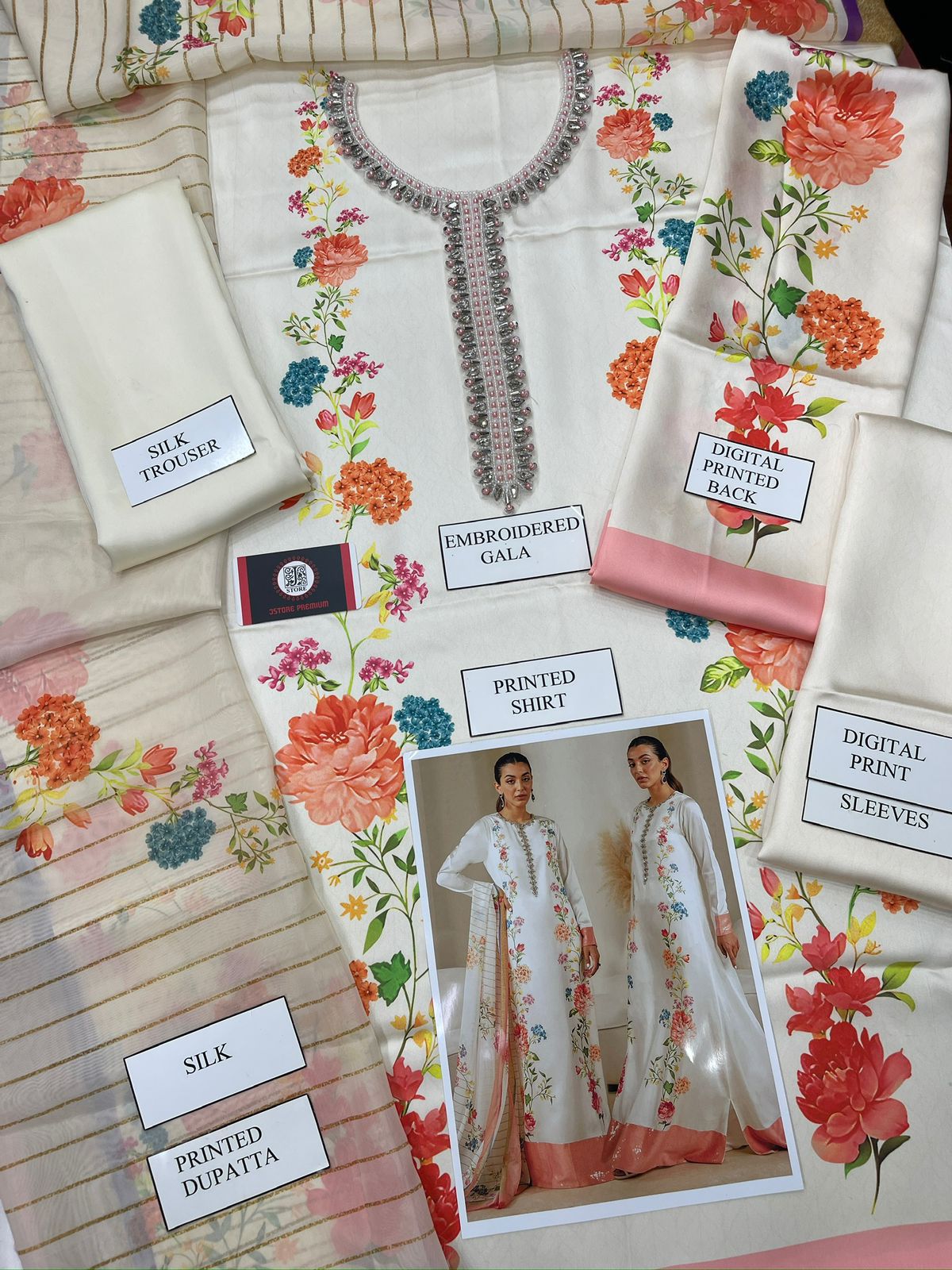 LULUSAR ⏐ SILK ⏐ HEAVY EMBROIDERED ⏐ STONE HAND WORK