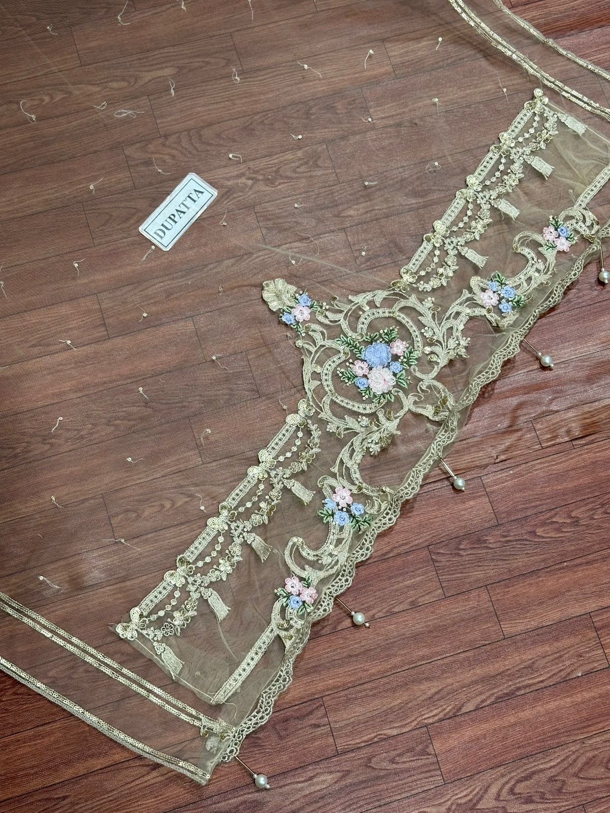 MARIA B EBROIDED Unstithced Ladies Fancy Dress