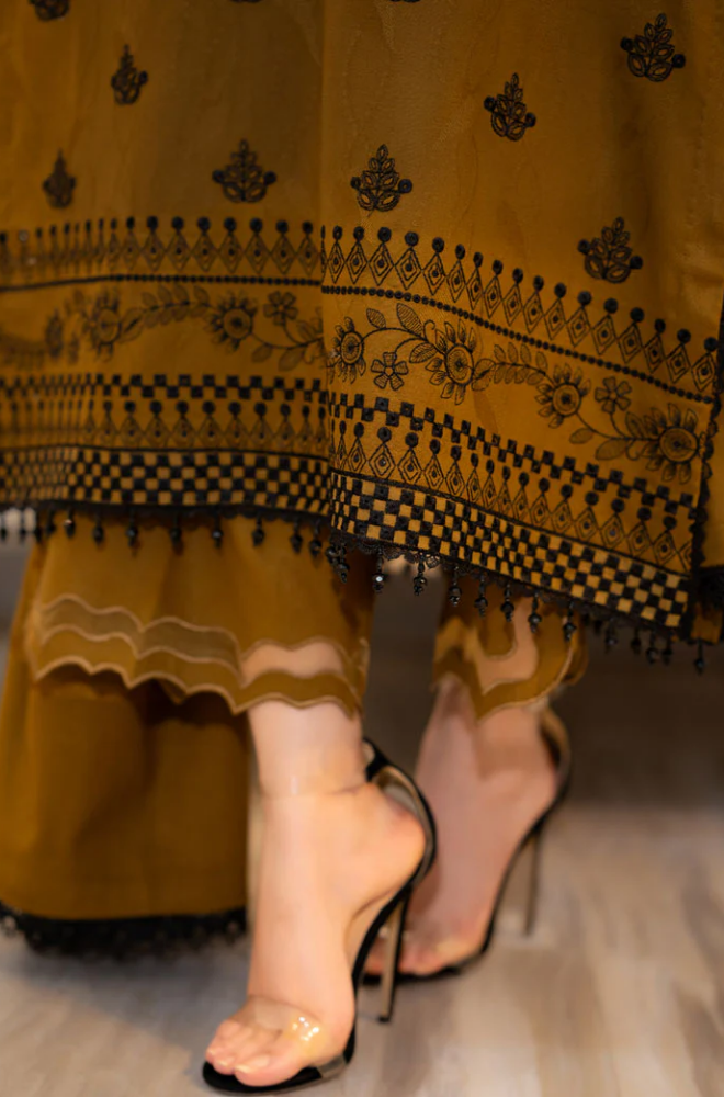 Urge - Winter 3PC Dhanak Embroidered Suit -