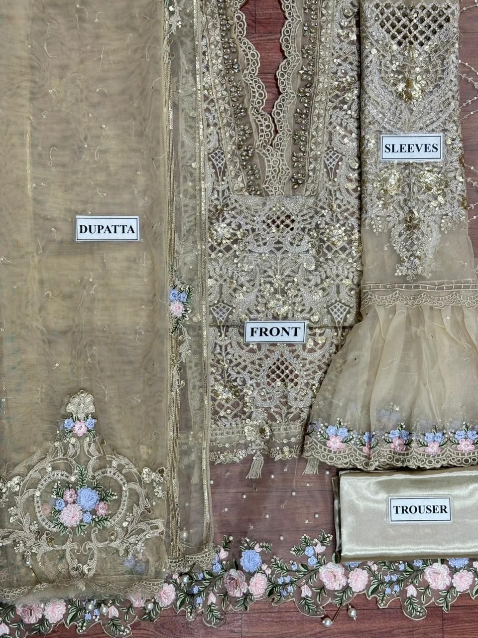 MARIA B EBROIDED  Unstithced Ladies Fancy Dress