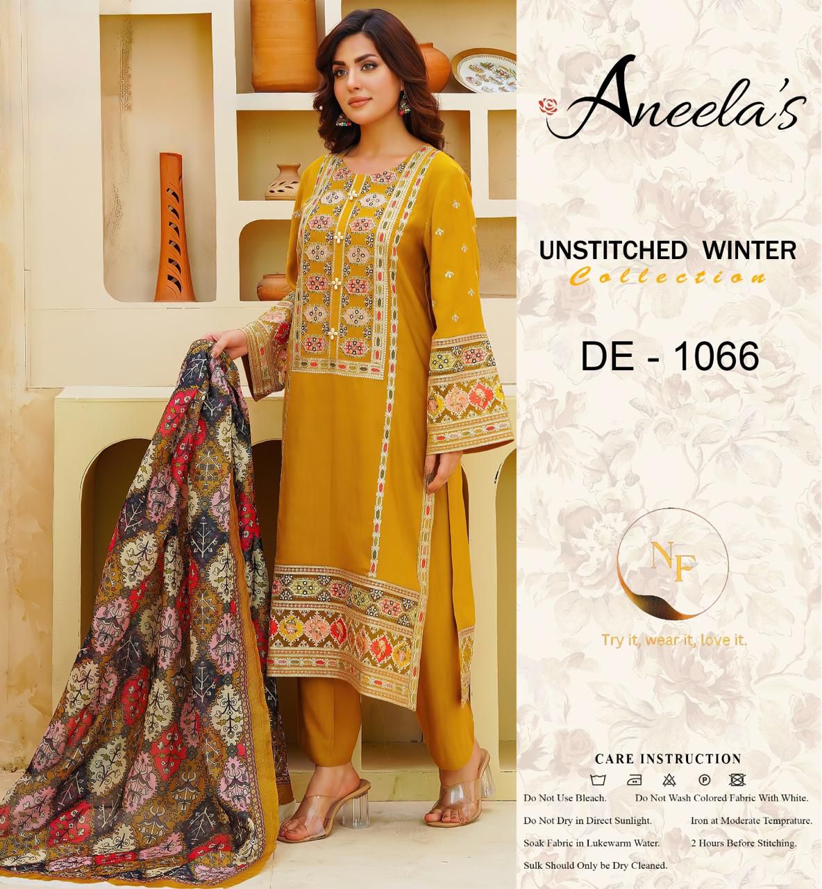 *BRAND NAME* ANEELAS

 *FABRIC* 
PREMIUM AIR-JET DHANAK