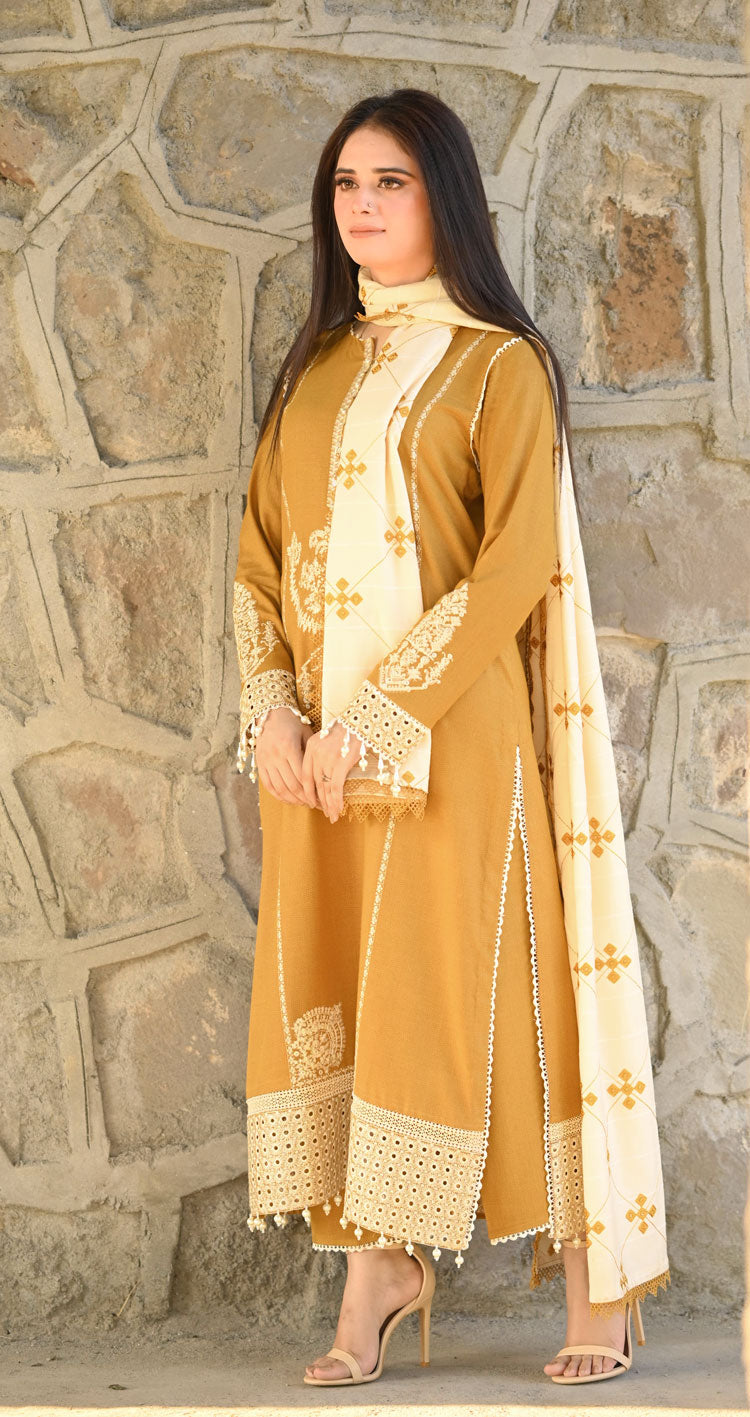 QALMKAR 3 PIECE Dhanak Winter