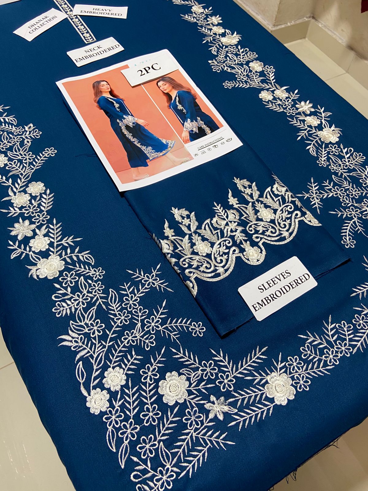 AZURE - 2 PIECE UNSTICED IN DHANAK