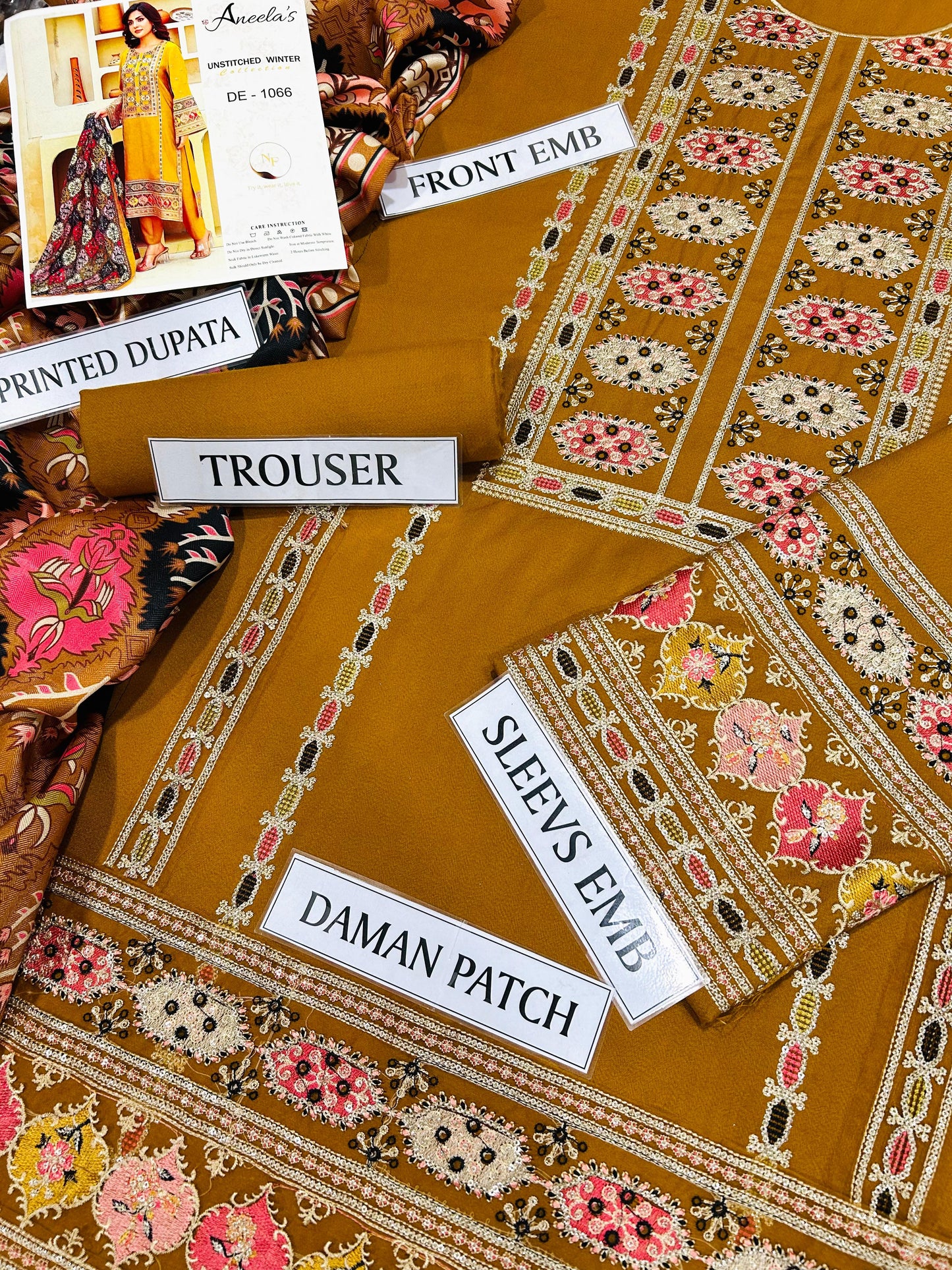 *BRAND NAME* ANEELAS

 *FABRIC* 
PREMIUM AIR-JET DHANAK